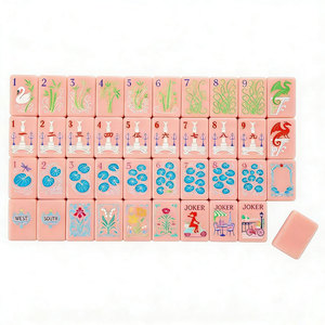 Tuiles de Mahjong Américaines en Acrylique Modernes, Luxueuses, Écologiques, Durables et Portables, en Gros, avec 160 Tuiles pour des Rassemblements de 4 Joueurs - Product Image 5