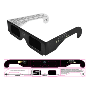 Venta al por mayor ISO 12312-2 compatible con 3D Sun Solar Eclipse gafas 100 piezas de cartón blanco gafas 3D seguras para ver el <span class=keywords><strong>sol</strong></span> - Product Image 4