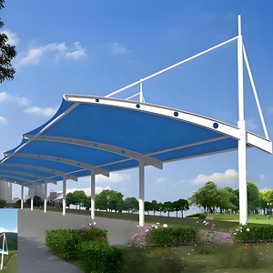 Tập trung vào customizationpvdf độ bền kéo màng cấu trúc carport bóng xe bãi đậu xe nhà kho nơi trú ẩn ngoài trời Vật liệu kiến trúc - Product Image 4
