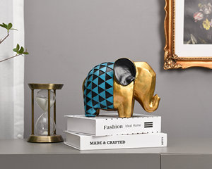Statuetta in Resina a Forma di Elefante, Decorazione di Lusso Creativa e Moderna <span class=keywords><strong>per</strong></span> <span class=keywords><strong>Ufficio</strong></span> e Casa - Product Image 3
