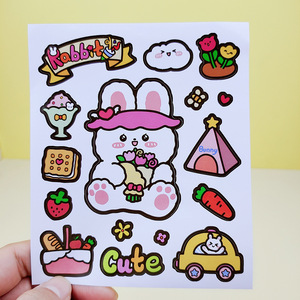 Car 4'' Printing Logo Kiss Cut A4 A5 Sticker Promotional Waterproof Cartoon Custom Kiss Cut Sticker Sheet - Product Image 5