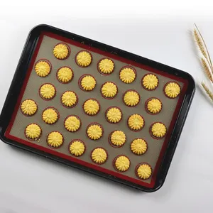 Şeffaf yeniden kullanılabilir kişiselleştirilmiş Macaron Mat Tapis De Cuisson toptan silikon pişirme levhalar fırın