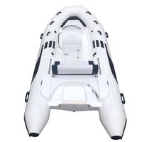 Certificat CE de 13ft coque profonde Hypalon/PVC/Orca Sport nervure en fibre de verre Bateaux gonflables Bateau à rames à vendre