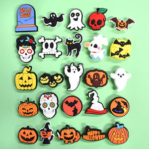 Adulto Sapato Encantos Hallowmas Pvc Sapato Decorações Caveira Abóbora Halloween Pvc Sapato Encantos De Borracha Para Tamanço - Product Image 3