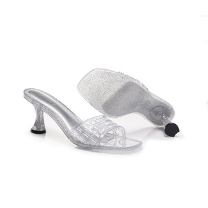 Sandalias de Tacón Alto con Punta Abierta, Suela de PVC y Goma, Correa, Estilo Europeo, Zapatos de Mujer - Product Image 3