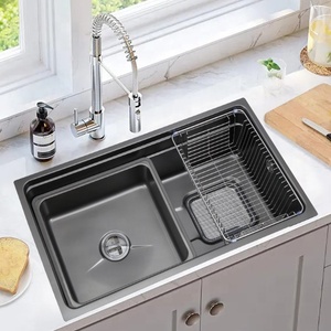 Fregadero de cocina de nuevo diseño, fregadero inteligente <span class=keywords><strong>Bacha</strong></span> con cesta de filtro, escurridor, tabla de cortar, cuenco pequeño, fregadero de cocina SUS304 - Product Image 6