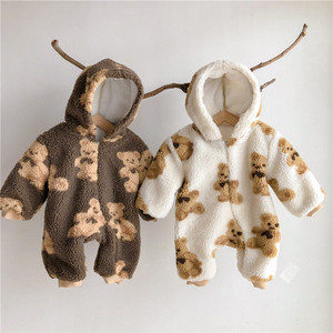 Mameluco personalizado para bebé recién nacido de estilo de invierno Ropa cálida para bebé con cierre de cremallera Suministro ODM - Product Image 2