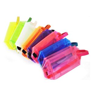 Wholesale SHANGHONG Custom Fashion Transparent Glitter Zipper Closure Letter Pattern PVC Cosmetic <b>Makeup</b> <b>Bag</b> - Product Image 3