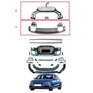 Ventes d'usine 2017-2020 <span class=keywords><strong>Audi</strong></span> A3 <span class=keywords><strong>RS3</strong></span> Kits de carrosserie de style amélioré Nouveaux phares de condition Pare-chocs avant Feux arrière Kits de carrosserie de calandre - Product Image 1