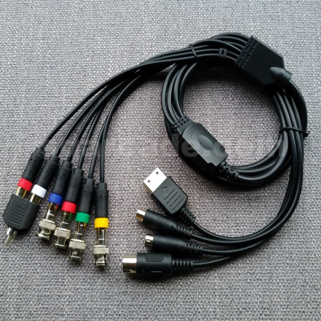 RGBS/RGB 4 in 1 Replacement Cable for Se-ga MD1/ MD2 SS/ DC Game Console Replacement Cable