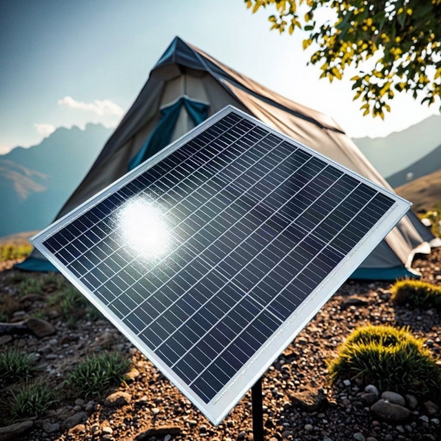 50W 18V/20W & 24V/100W Mono Crystalline PERC Half Cell Solar Panel Kit for Homes Maximum 80W Power Output