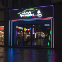 Letras LED RGB Acrílicas Dinámicas Multicolores Vívidas Personalizadas/Oferta Especial Fácil Instalación Letras LED RGB Direccionables Personalizadas