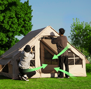 Personnalisé Tenda Carpa Maison Pliante Famille Grand Luxe Toile Imperméable Plage Air Lit Glamping Gonflable <span class=keywords><strong>Camping</strong></span> Tentes Extérieures - Product Image 4