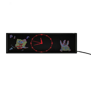 หน้าจอแสดงผลแบบฟิล์ม LED ติดกระจกหน้าต่างรถยนต์อัจฉริยะยืดหยุ่นได้ P5-640 * 160พิกเซลหน้าจอแสดงผลจากโรงงานขายส่ง - Product Image 1
