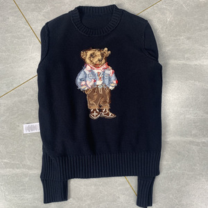 <span class=keywords><strong>Pull</strong></span> en coton brodé avec un petit ours mignon, nouvelle collection automne-hiver, vêtements d'extérieur en tricot pour femmes, style preppy tendance - Product Image 6