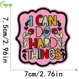 Parche bordado rosa ecológico al por mayor con palabras divertidas para esposo y esposa, termoadhesivo para sombrero, insignia, bolso - Product Image 4