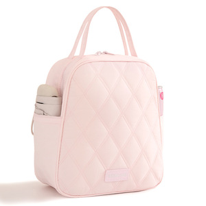 Portable Insulated <b>Lunch</b> Bag Large Capacity For Commuters Office Workers Outdoor Use Semicircle Pink Beige Gray Black - Product Image 2