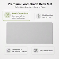 Tapis de bureau en silicone personnalisé, antidérapant, imperméable, résistant à la chaleur, protection de table pour la maison et le bureau