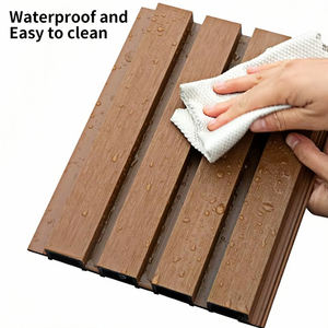 Panel de pared Wpc con luz Led a prueba de agua nuevo Panel de pared <span class=keywords><strong>Techwood</strong></span> Wpc para paneles de coextrusión Led 3D para exteriores - Product Image 3