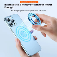 Support de téléphone de bureau magnétique pliable en alliage de zinc ultra-fin, rotatif à 360 degrés, pour prise en charge de téléphone portable, portable et flexible