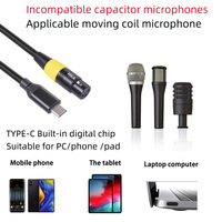 Câble audio USB Type C mâle vers XLR femelle 3 broches, câble de microphone numérique pour enregistrement en studio, carte son pour mixeur