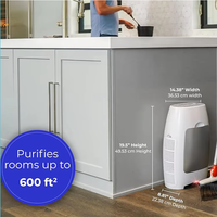 Aspirateur Balai Électrique à Double Filtration avec Capteur Automatique Sans Contact Professionnel pour Poils d'Animaux et Poussière