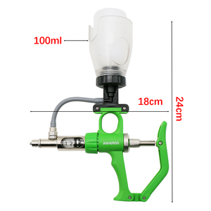 Şişeler veteriner sıvı besleme Vaccination enjeksiyon tabancası ile <span class=keywords><strong>2</strong></span>/<span class=keywords><strong>5ml</strong></span> otomatik sürekli kanatlı şırınga - Product Image 4