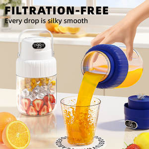 Accessoires de cuisine : Presse-agrumes portable USB, extracteur de jus lent pour oranges, mini-machine à jus en forme de tasse - Product Image 4