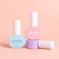 Flacon de vernis à ongles rond en verre de 9 ml avec pinceau, couleur personnalisée, emballage vide pour vernis gel