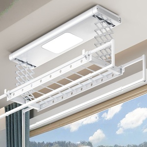 Nâng Móc treo quần áo với giá treo quần áo Điều khiển bằng giọng nói tự động đa chức năng - Product Image 3