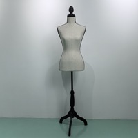 Mannequin de couture femme mi-corps en mousse recouvert de tissu, imprimé, à épingler, pour présentation de robes de mariée et vêtements, taille adulte