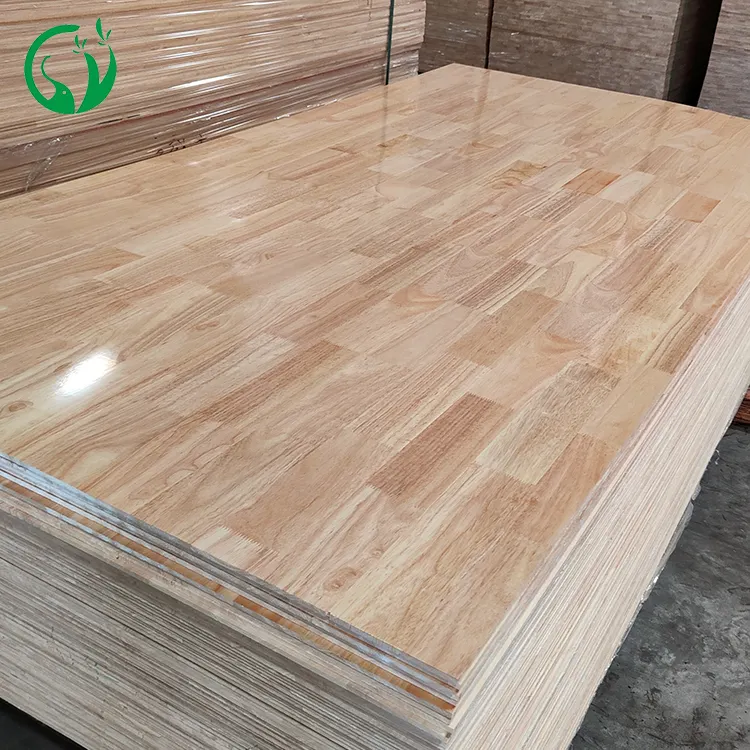 Panel de goma y madera de foshan, imprimación de madera de 22mm, junta de dedo de goma, Malasia