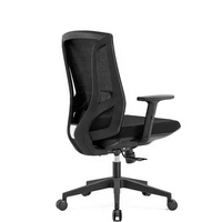Chaise de bureau ergonomique moderne en tissu à dossier haut pivotant pour ordinateur, en promotion