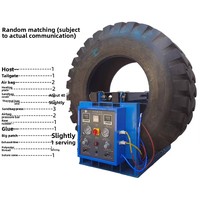 Machine de réparation de pneus pour engins de chantier et chargeurs - Réparation à chaud/incendie pour la construction métallique bleue