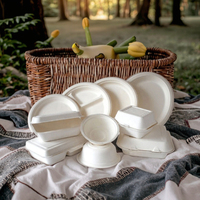 Prix direct usine sans PFAS Prix compétitif Assiettes en papier compostables en fibre de canne à sucre bagasse
