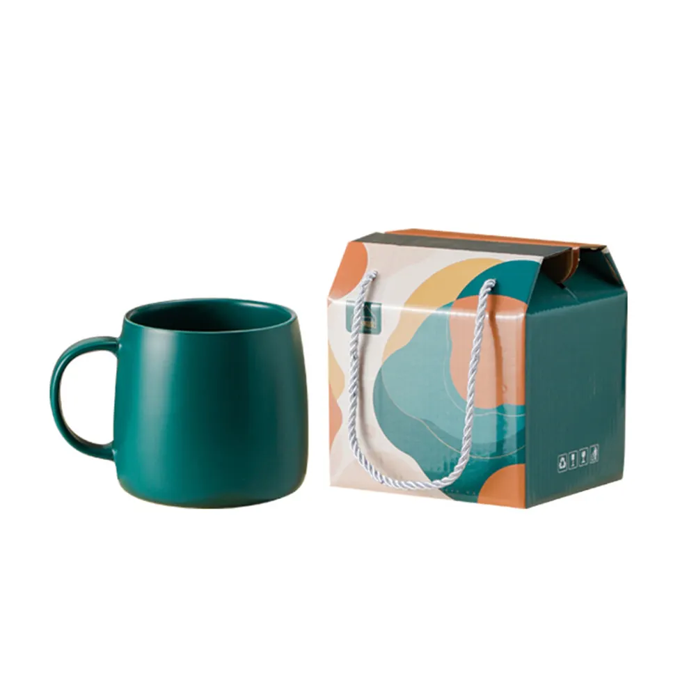 Özel logo sırlı seramik kupa su bardağı hediye kağıt kutuları seramik bardak hediye kutu seti el hediye kahve fincanı ambalaj kutusu için kupa
