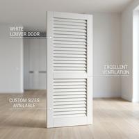 Porte à persiennes blanche classique moderne avec lattes pour armoire, buanderie, système de ventilation et projets de portes