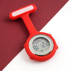 Montre électronique pour infirmière, boîtier en alliage, horloge numérique lumineuse avec alarme, chronomètre pour étudiant, bracelet en caoutchouc, boîtier rond tendance, bracelet <span class=keywords><strong>de</strong></span> 16 mm, 43 mm - Product Image 4