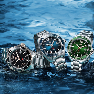 Beijing Zheng He's Treasure Ship Watch Radial Blue Reloj de acero inoxidable Automático Mecánico Hombre de negocios Reloj para hombres Calendario - Product Image 6