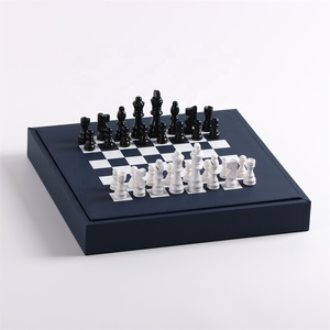 Cao cấp PU da 3-in-1 cờ vua <span class=keywords><strong>Checker</strong></span> và backgammon Hội Đồng Quản trị trò chơi kết hợp thiết lập hộp da cờ vua đặt cờ vua lưu trữ hộp - Product Image 3