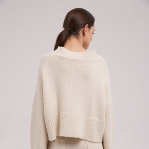 <span class=keywords><strong>Ensemble</strong></span> de pyjama en cachemire pour femme, <span class=keywords><strong>pantalon</strong></span> et pull, avec pull en cachemire à col rond pour femme - Product Image 4