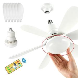 0728 Whatnot 2 in 1 Multifunctional Led Ceiling Fans 6 Fan Blades Powerful Low Power <b>Bulb</b> 3 Speed Adjustable Modern - Product Image 2