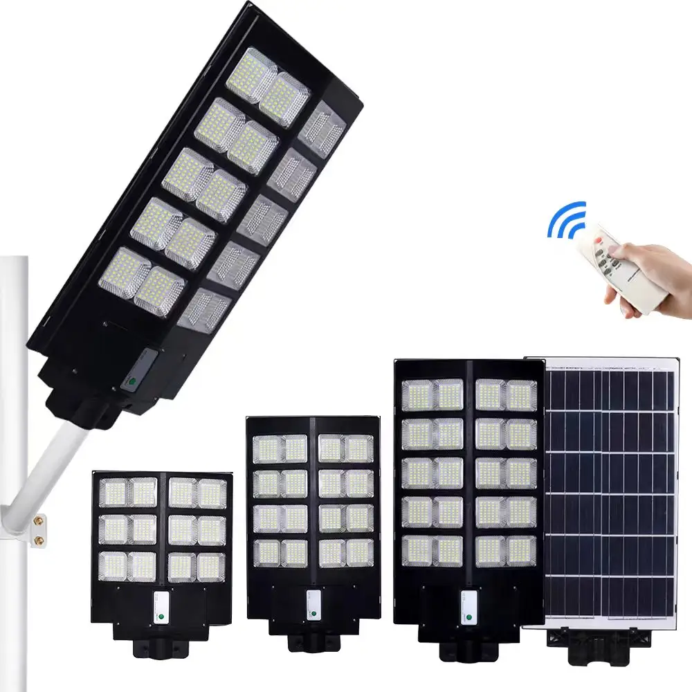 Yüksek sıcaklık IP66 300W 400W 500W 1000W açık güneş hepsi bir arada entegre led güneş enerjili sokak ışığı