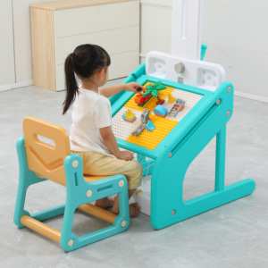 Support <span class=keywords><strong>de</strong></span> <span class=keywords><strong>basket</strong></span>-ball mobile en plastique multifonction 7 en 1 avec blocs et planche à <span class=keywords><strong>dessin</strong></span> pour enfants en vente - Product Image 5