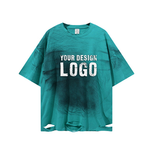 เสื้อยืดผู้ชายไซส์ใหญ่สไตล์วินเทจลุคสบายๆ ผ้าฝ้ายระบายอากาศดี แขนสั้น ทรงหลวม รับสกรีนโลโก้ - Product Image 6