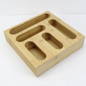 Bamboo Drawer Organizer Rectangular Multi Compartment <b>Kitchen</b> <b>Storage</b> <b>Box</b> Standing Type DS 1132 - Product Image 5