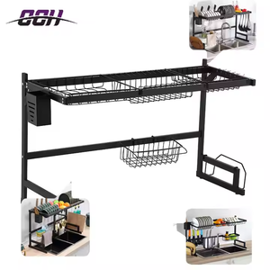 Cch 2 Tier món ăn giá nhà bếp tổ chức Kệ món ăn khô drainer truy cập lưu trữ giá nhà bếp món ăn khô giá trên bồn rửa 120 - Product Image 1