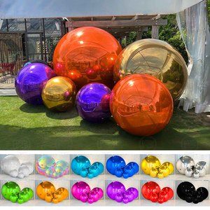 PVC gương bóng cho Christmas Wedding party Decor - Silver Big bóng bóng <span class=keywords><strong>Inflatable</strong></span> phản chiếu gương bóng bay Sphere - Product Image 3