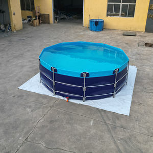Réservoir d'élevage de poissons en plein air Étang à poissons en plastique Pvc Réservoir rond Aquaculture Élevage de poissons Toile Piscine Bâche - Product Image 1