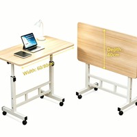 Table pliable pour ordinateur portable pour lit, avec roulettes mobiles pour un déplacement facile, pour le travail et les études à domicile - Support ergonomique confortable